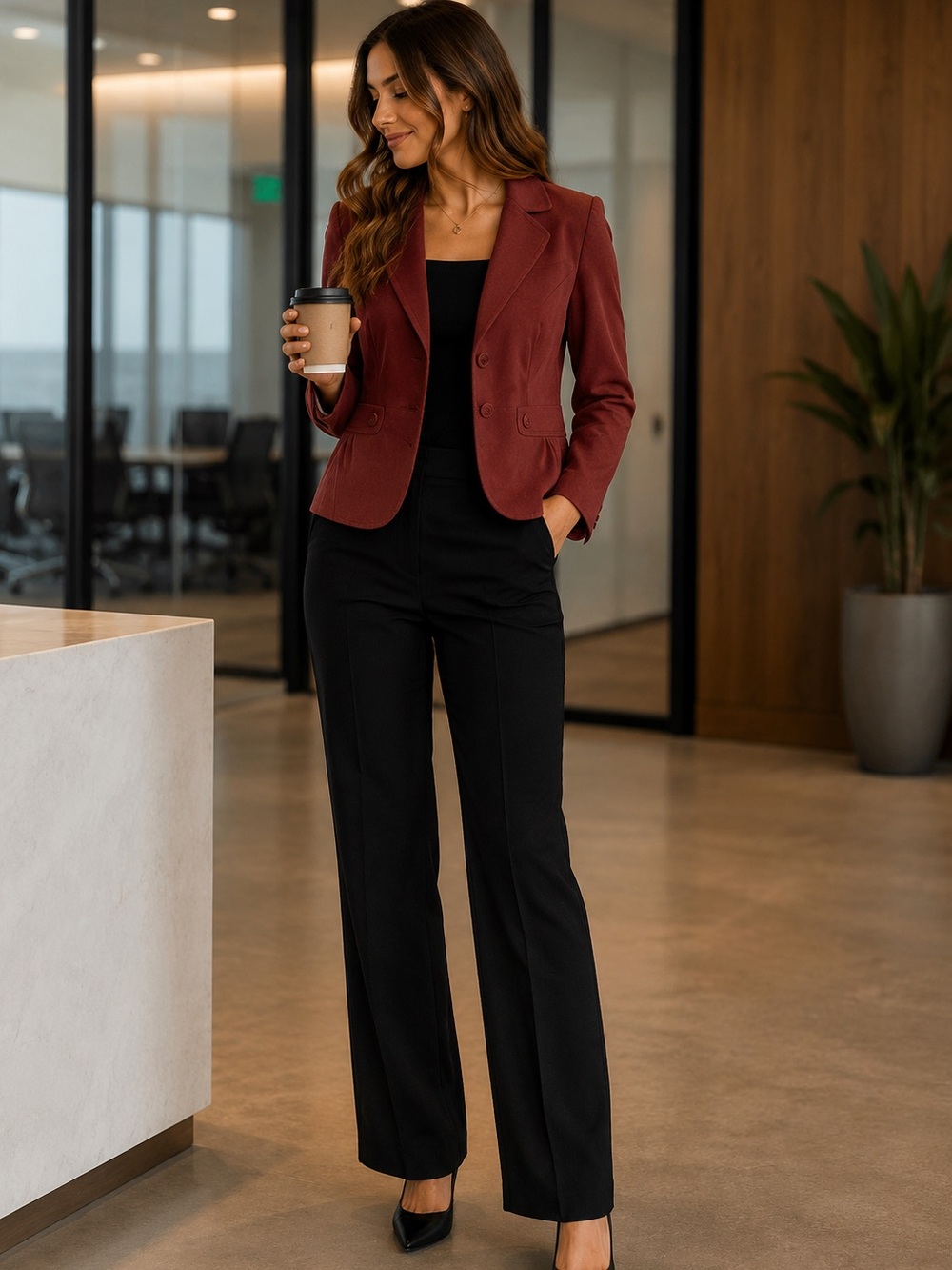 Elementz NWT ruffle bottom lined blazer S